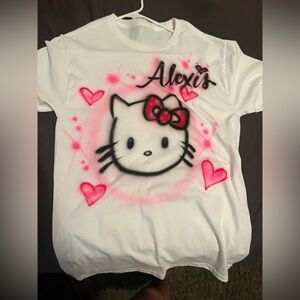 White and Pink Kids Graphic T-Shirt